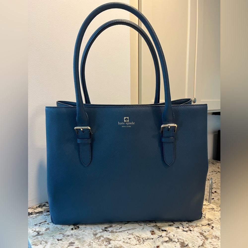 Large Kate Spade Tote Bag - Dark turquoise/blue
